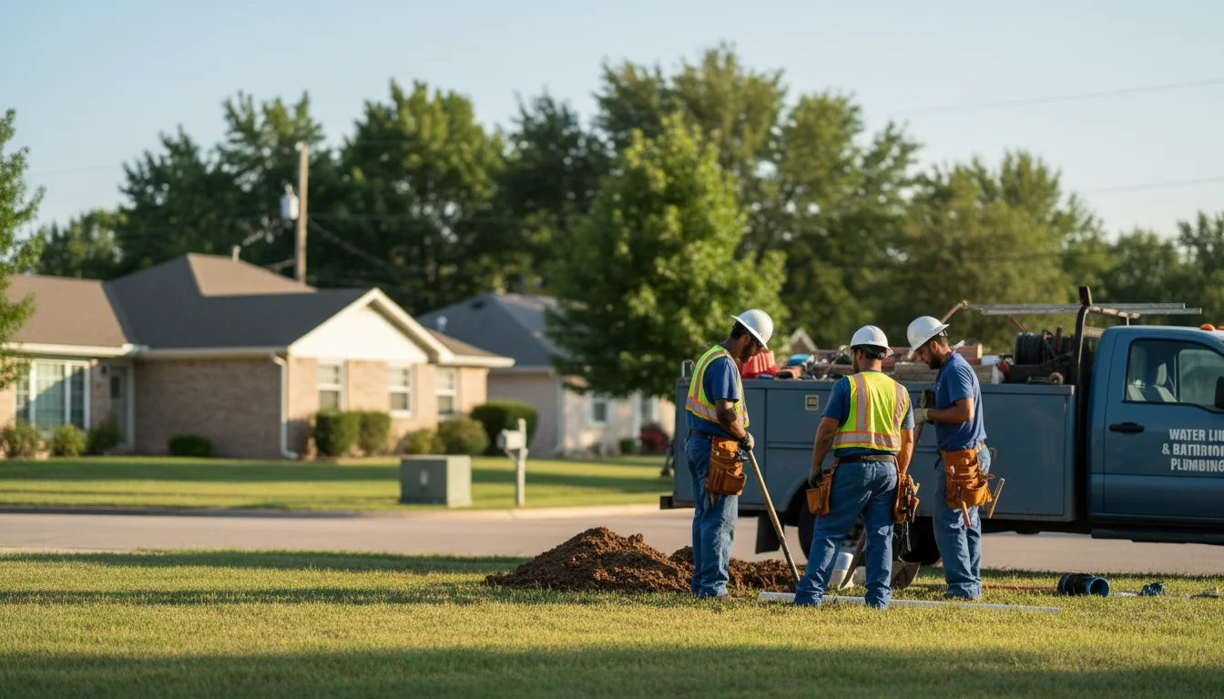 Residential water line and bathroom plumbing service in Raymondville, MO